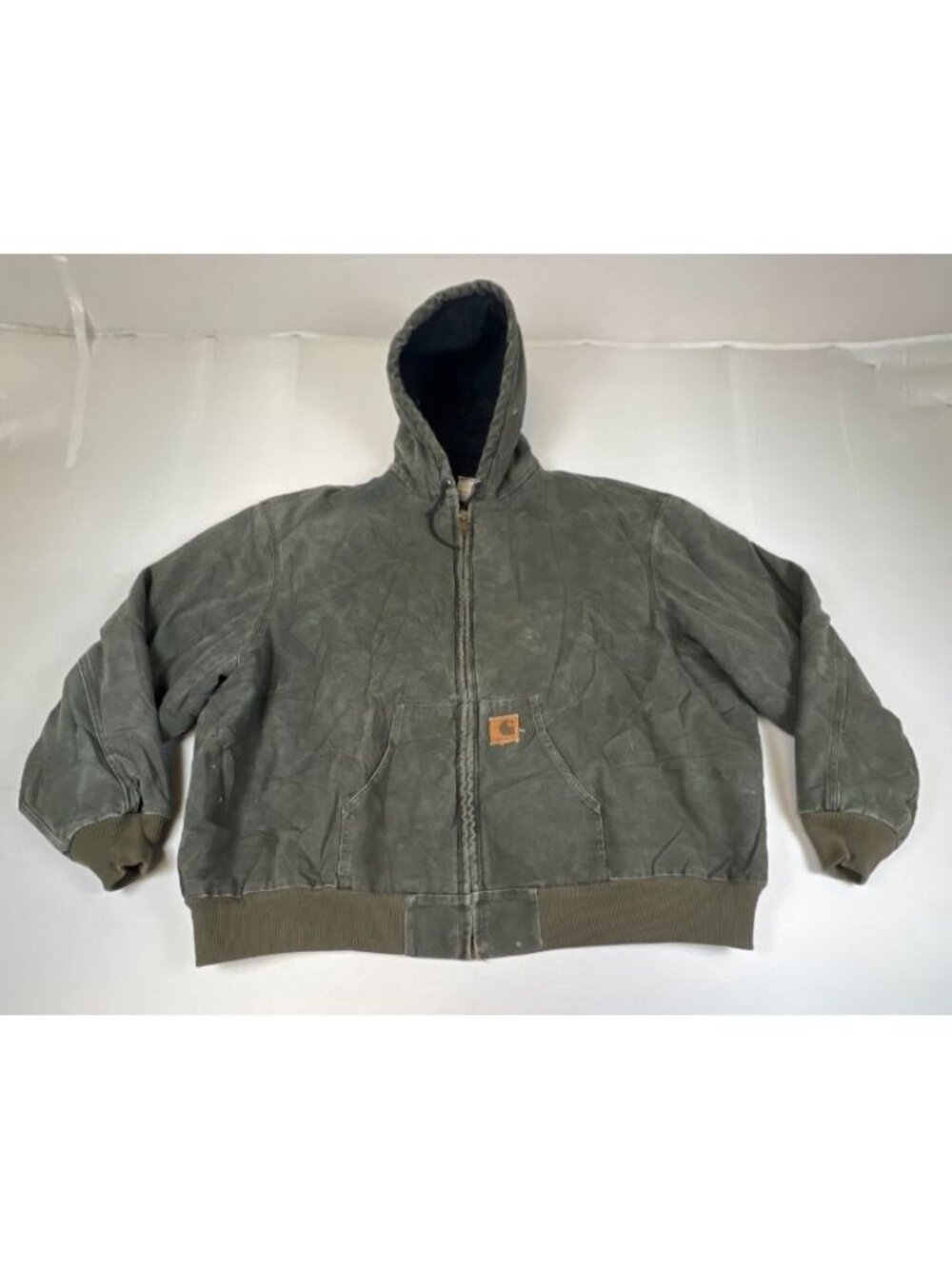 Vintage Carhartt J68 MOS Moss Active Jacket Quilted Flannel Lined Mens 4XL